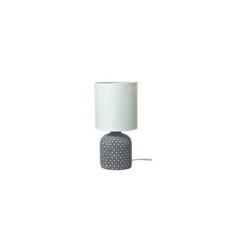 Fideli Bordslampa, Brun-/Vitmönstrad/Vit