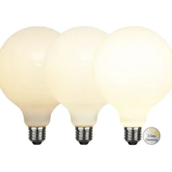 Filament-LED E27 glob opal 3-stegsdimmer, 7.5W(60W)