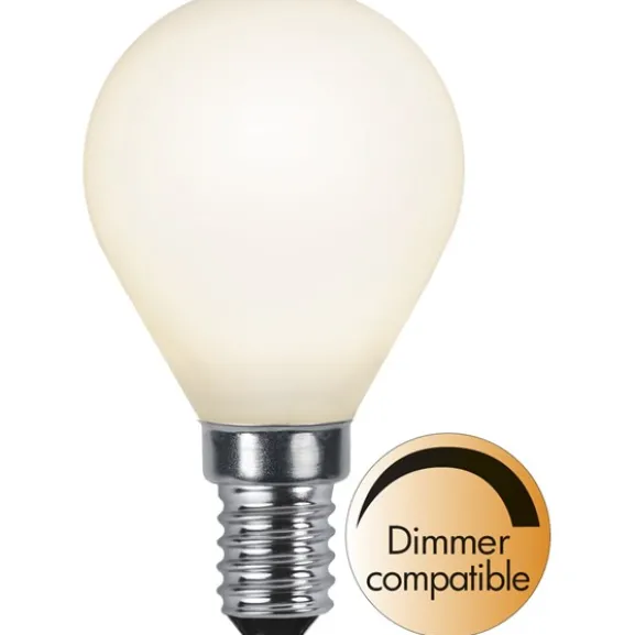 Filament-LED E14 klotlampa opal, 5W(39W) dimbar