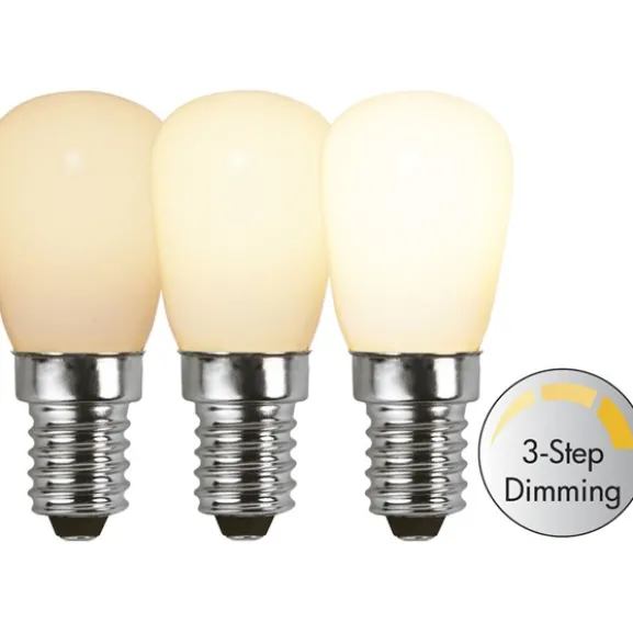 Filament-LED E14 päronlampa opal, 2W(16W) dimbar