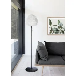 Fjäderlampa Eos Evia medium, vit
