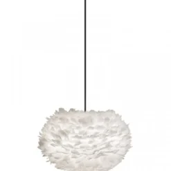 Fjäderlampa Eos medium, vit Ø 45 x 30 cm