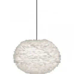 Fjäderlampa Eos stor, vit Ø 65 x 40 cm