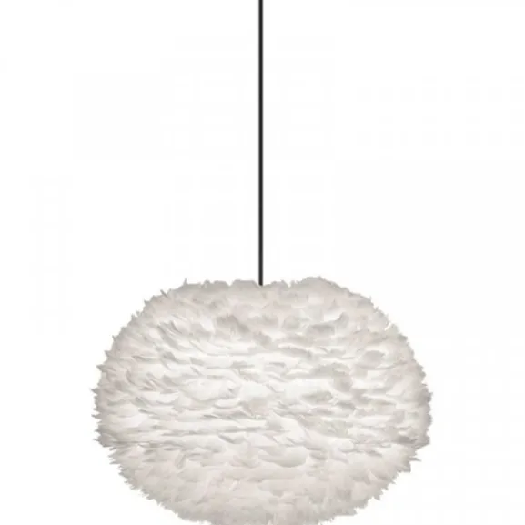 Fjäderlampa Eos stor, vit Ø 65 x 40 cm