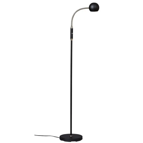 Fladen golvlampa, svart
