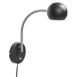 Fladen vägglampa, svart