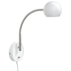 Fladen vägglampa, vit