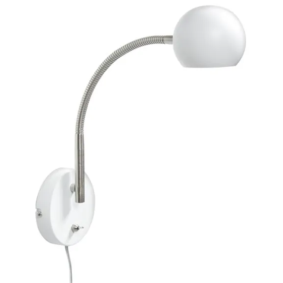 Fladen vägglampa, vit