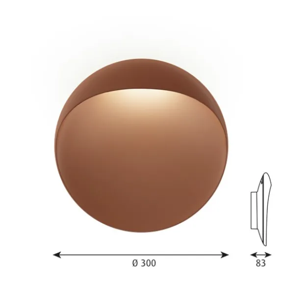 Flindt LED vägglampa, corten 30cm