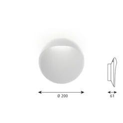 Flindt LED vägglampa, vit 20cm