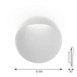 Flindt LED vägglampa, vit 30cm