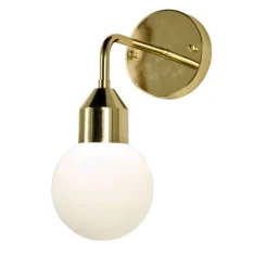 Florens vägglampa, mässing/opal
