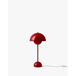 Flowerpot Bordslampa VP3, Vermilion Red 50cm
