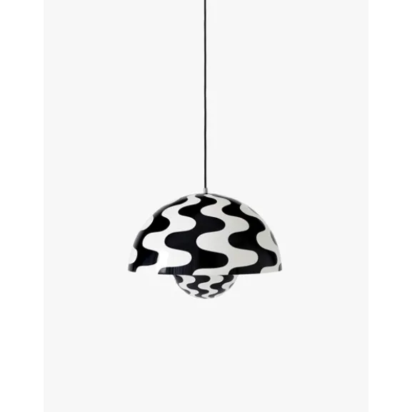 Flowerpot Pendel VP2, Black/White 50cm