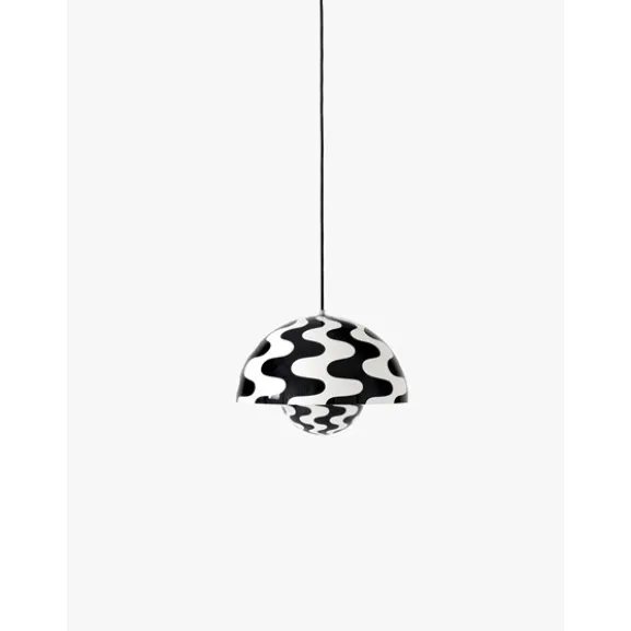 Flowerpot Pendel VP7, Black/White 37cm