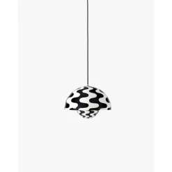 Flowerpot Pendel VP7, Black/White 37cm