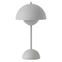 Flowerpot Portabel bordslampa VP9, Matt Light Grey, Magnetic Ch... 33cm