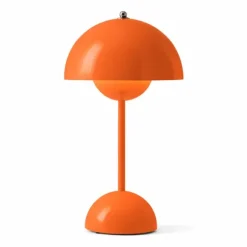 Flowerpot Portabel bordslampa VP9, Zesty orange, magnetisk laddare 33cm