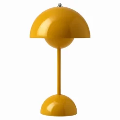 Flowerpot Portabel bordslampa VP9, Mustard, magnetisk laddare 33cm