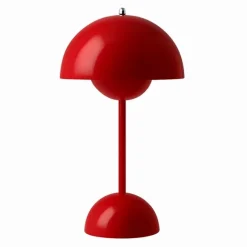 Flowerpot Portabel bordslampa VP9, Vermilion Red, magnetisk laddare 33cm