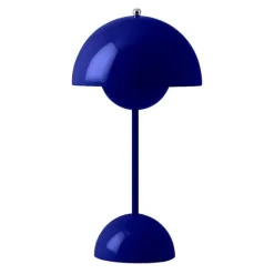 Flowerpot Portabel bordslampa VP9, Cobalt Blue, magnetisk laddare 33cm