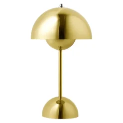 Flowerpot Portabel bordslampa VP9, Brass-Plated, magnetisk laddare 33cm