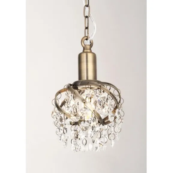 Fönsterlampa Isabelle Antikmässing 11cm