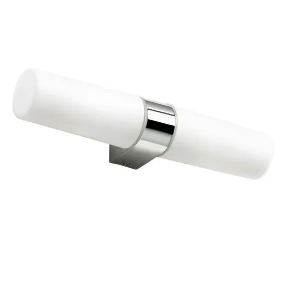 Foxen 2 vägglampa, krom/opal