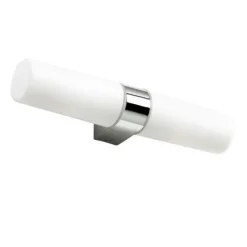 Foxen 2 vägglampa, krom/opal