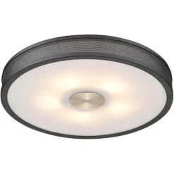 Frame plafond, svart/mässing Ø43cm