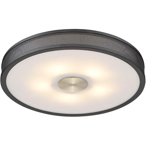 Frame plafond, svart/mässing Ø43cm