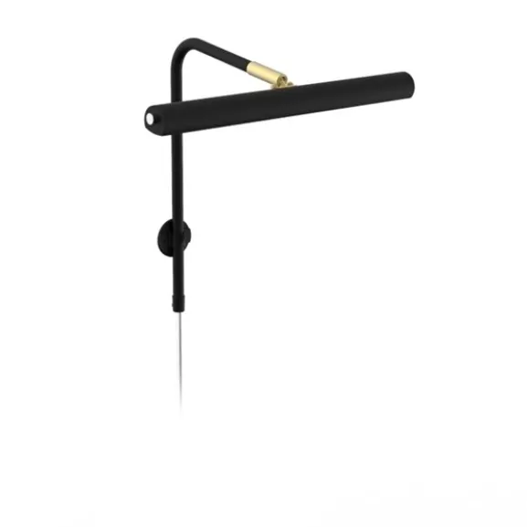 Gallery tavelbelysning, svart/mässing 30cm