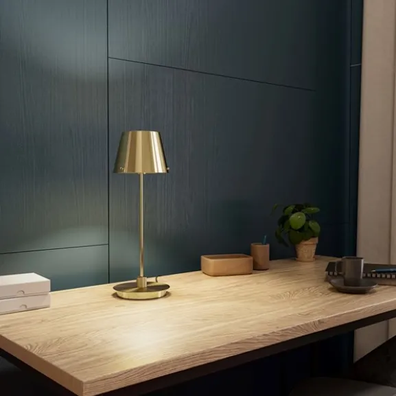 Gil il Grande bordslampa satin brass/sat brass