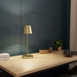 Gil il Grande bordslampa satin brass/sat brass
