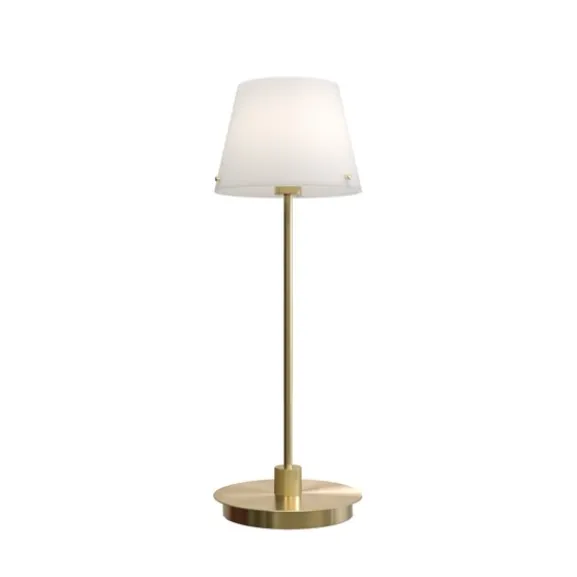 Gil il Grande bordslampa satin mäss opal