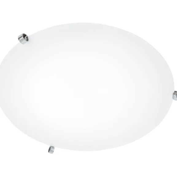 Ögla plafond, krom/vit 55cm
