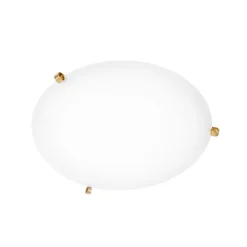 Ögla plafond, mässing/vit 45cm