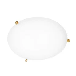 Ögla plafond, mässing/vit 55cm
