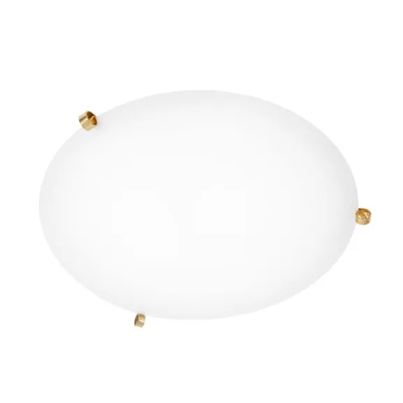Ögla plafond, mässing/vit 55cm