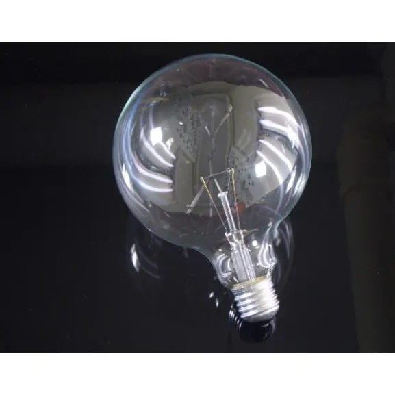 Glödlampa glob klar E27, 25W 125mm