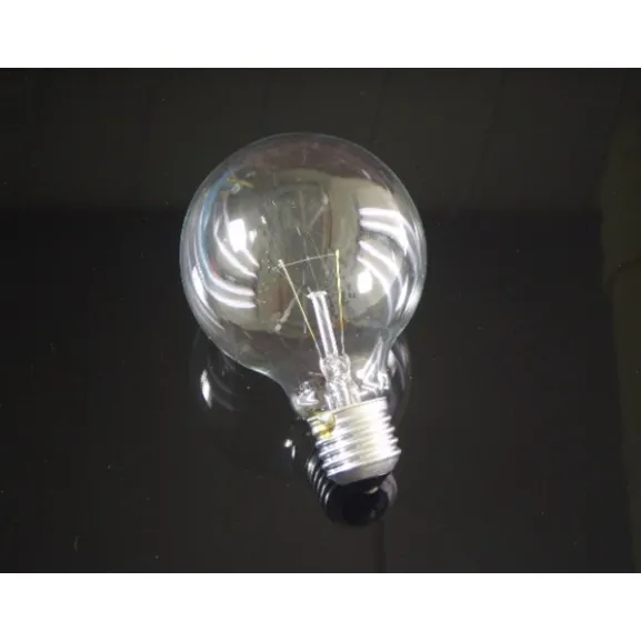 Glödlampa glob klar E27, 60W 80mm