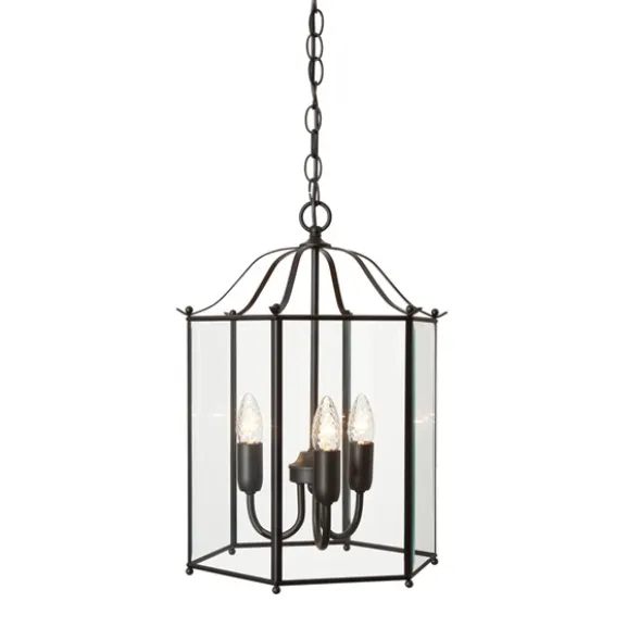 Glimminge taklampa, mattsvart/klarglas 45,5cm