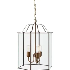 Glimminge taklampa, oxid/klarglas 58cm