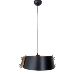 Glipa taklampa, mattsvart/råmässing 41cm