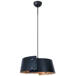 Glipa taklampa, mattsvart/råmässing 41cm