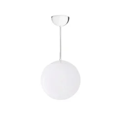 Glob taklampa fast höjd, krom/blankt opalglas 25cm