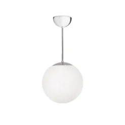 Glob taklampa fast höjd, krom/blankvit 30cm