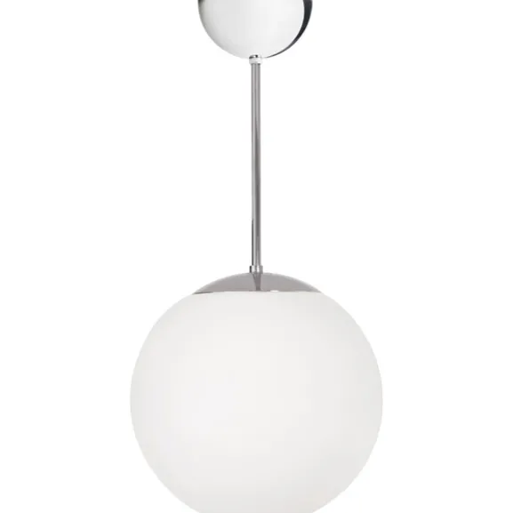 Glob taklampa fast höjd, krom/opalglas 35cm