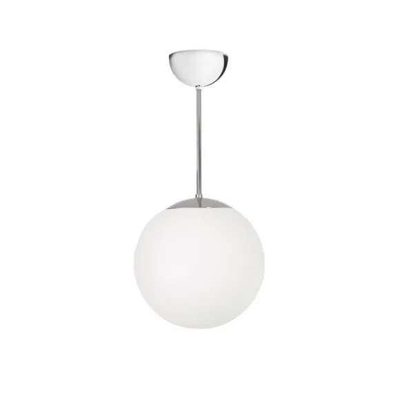 Glob taklampa fast höjd, krom/opalglas 30cm