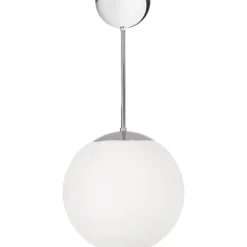 Glob taklampa fast höjd, krom/opalglas 20cm